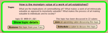 Green border indicating a favorite topic